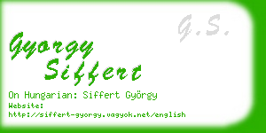 gyorgy siffert business card